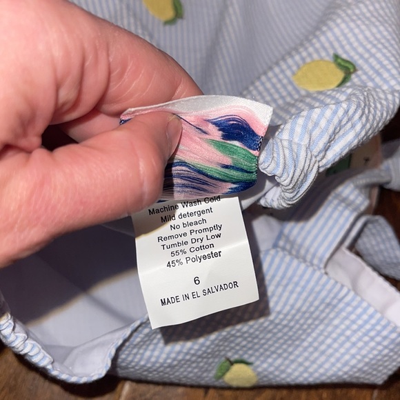 NWT Southern Smocked Embroidered Lemon Bow Swim - size 6 - price firm - Picture 5 of 5